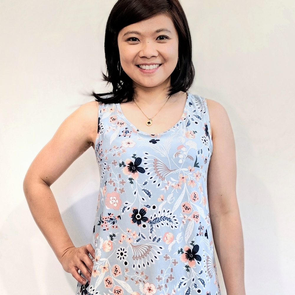 Nimi K Tank Top Baby Suede Floral Print